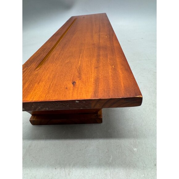 Island Rattan Wooden Woven Design Floating Shelf Brown Holds 6 LBS READ - Picture 15 of 15